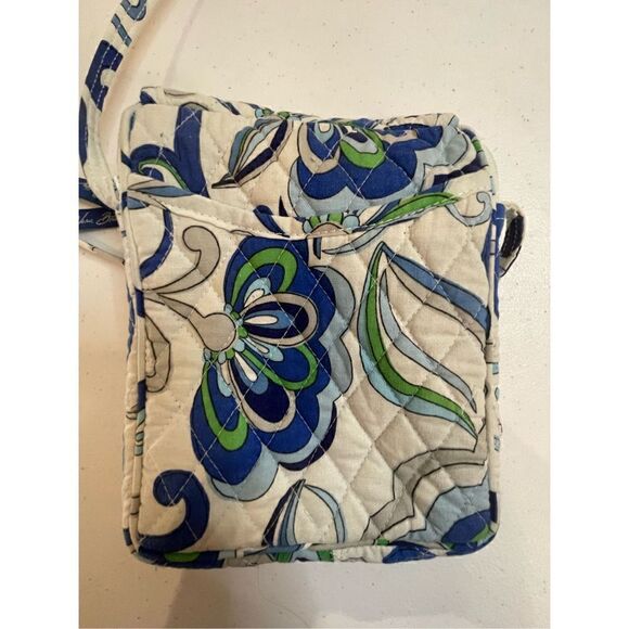 Vera Bradley blue green white Chrissy body purse - Picture 2 of 7